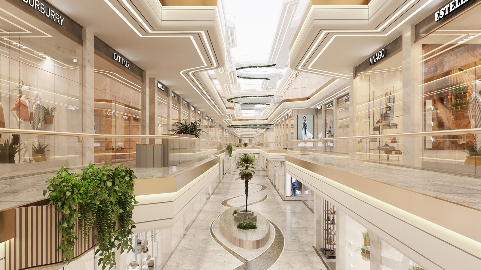 Eco-friendly modern office interior design concept